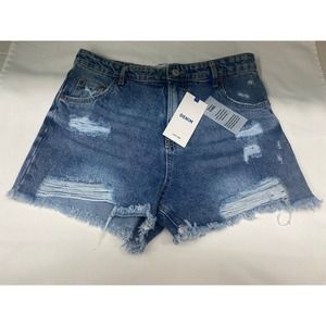 ~NWT Women's LOVE TREE DENIM Cut-Off High Waist Jean Shorts! Size M Cute Mom